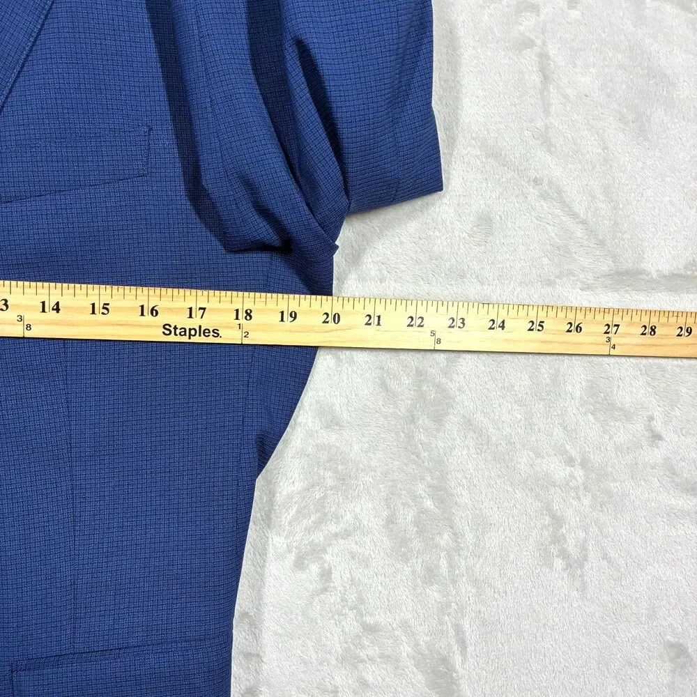 Bonobos Marzotto Italian Wool Royal Blue Micro Check Blazer 40S Slim Sport Coat
